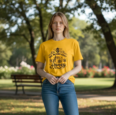 Shirt - Works Hard Gold