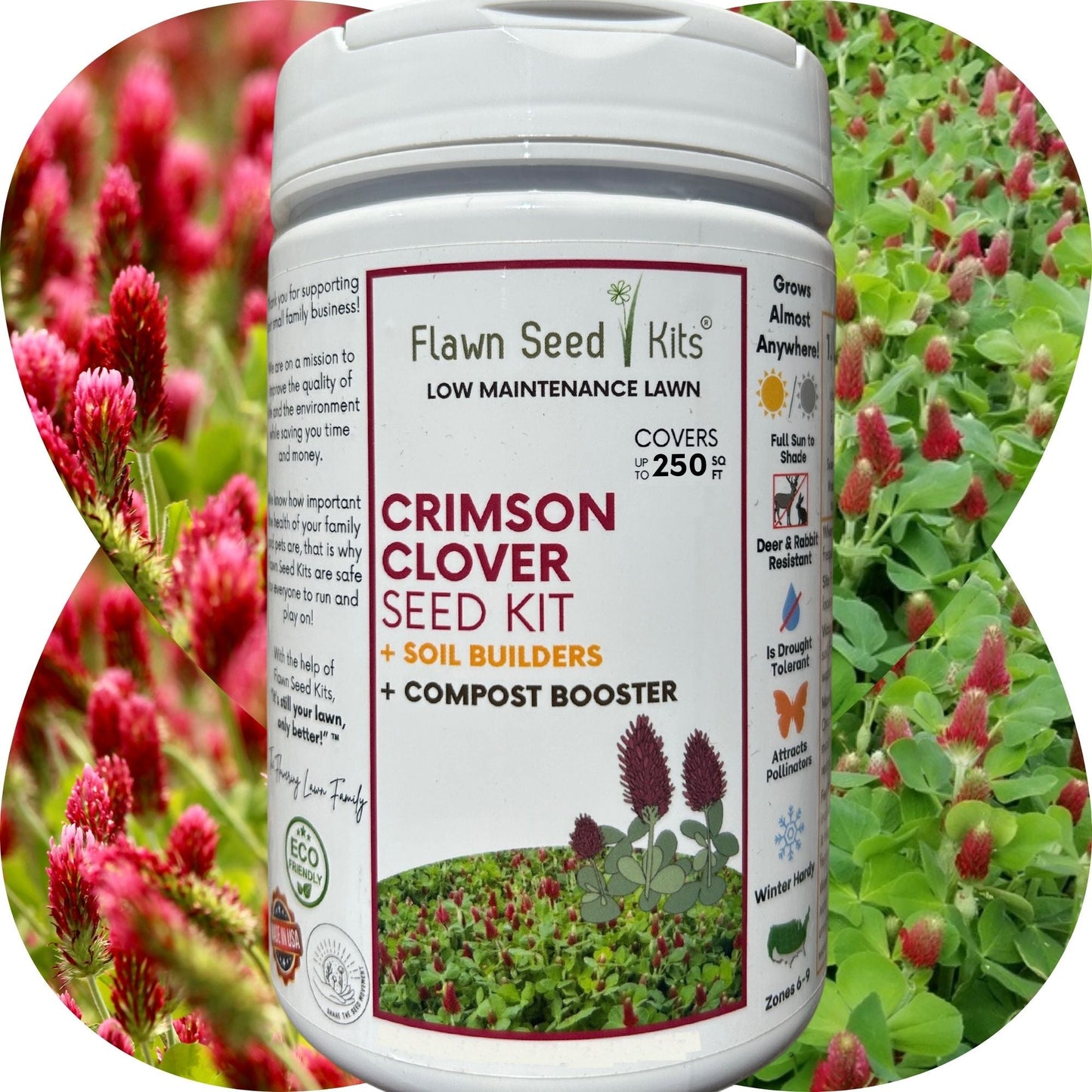 Crimson Clover Easy Spread Shaker