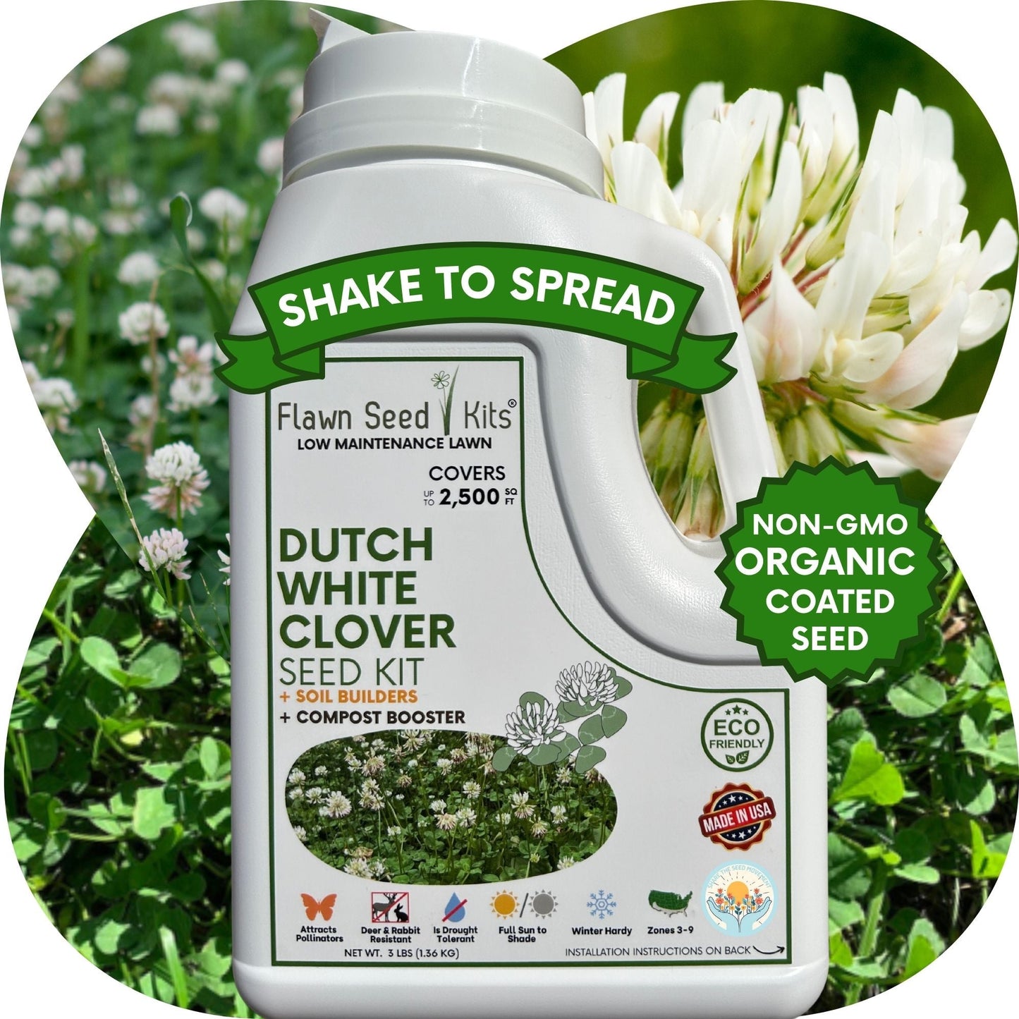 Dutch White Clover Easy Spread Shaker