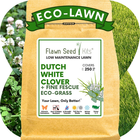 Dutch White Clover + Mow Less Grass Seed