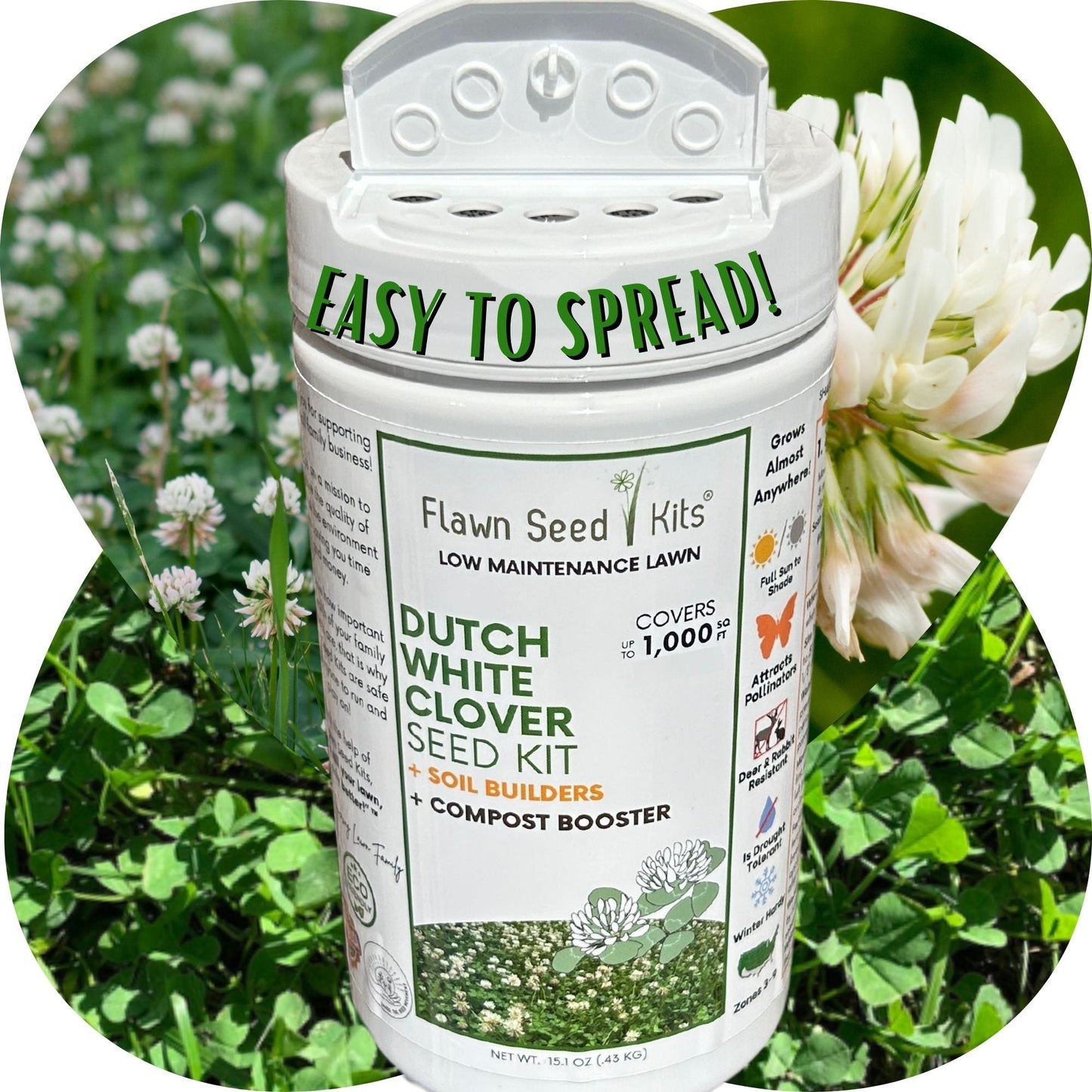 Dutch White Clover Easy Spread Shaker