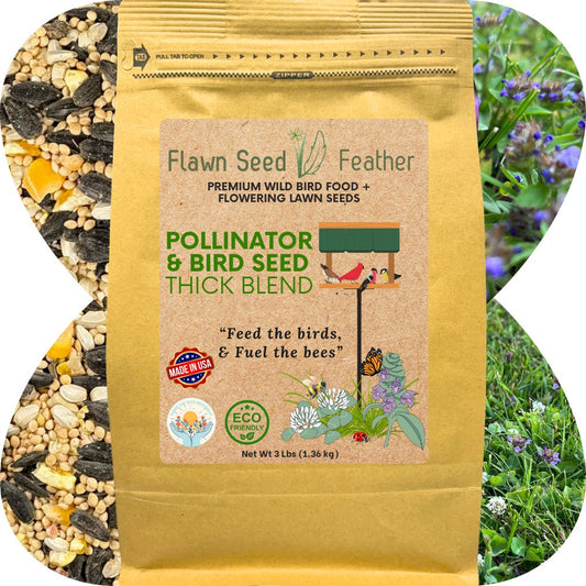 Pollinator & Wild Bird Seed Thick Bee Lawn Blend