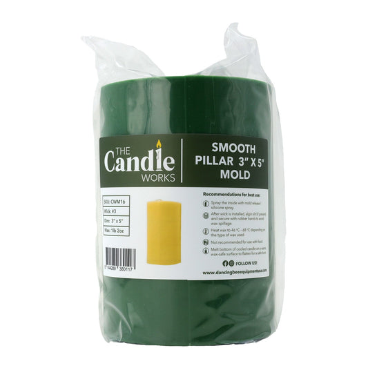 The Candle Works | Mold | Smooth Pillar | 3"x5"