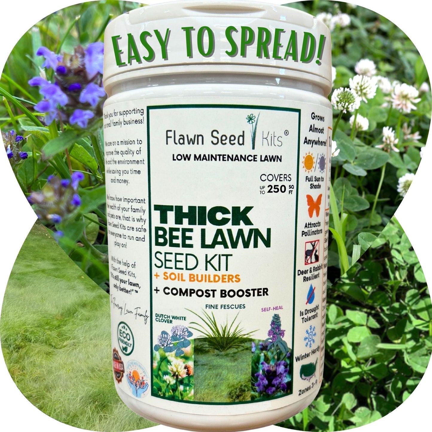 Thick Bee Lawn Seed Kit