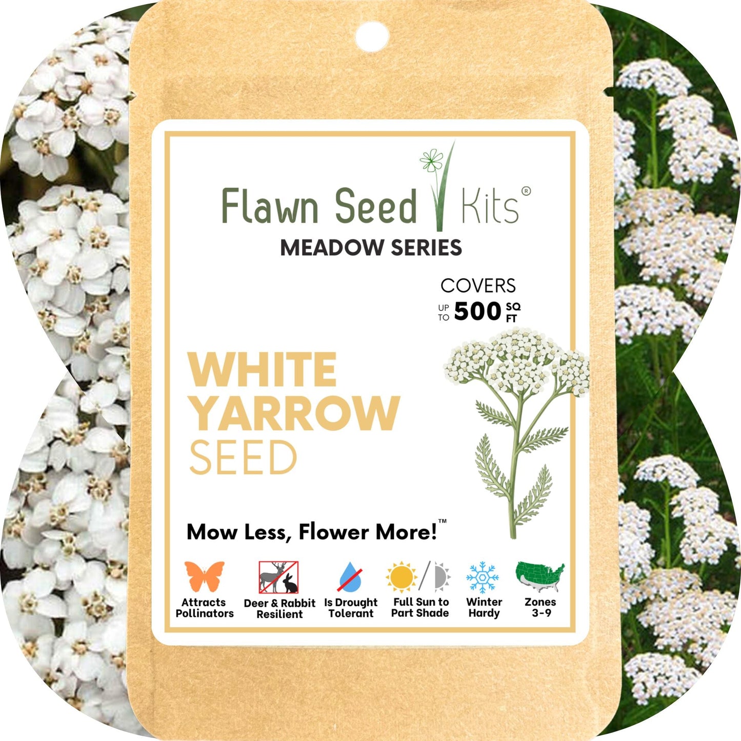 White Yarrow Seed Pouch