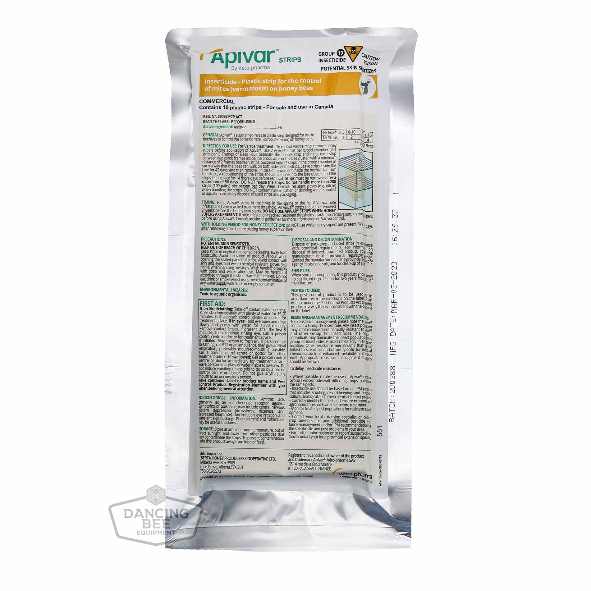 Apivar 4 Pack | Varroa Mite Control